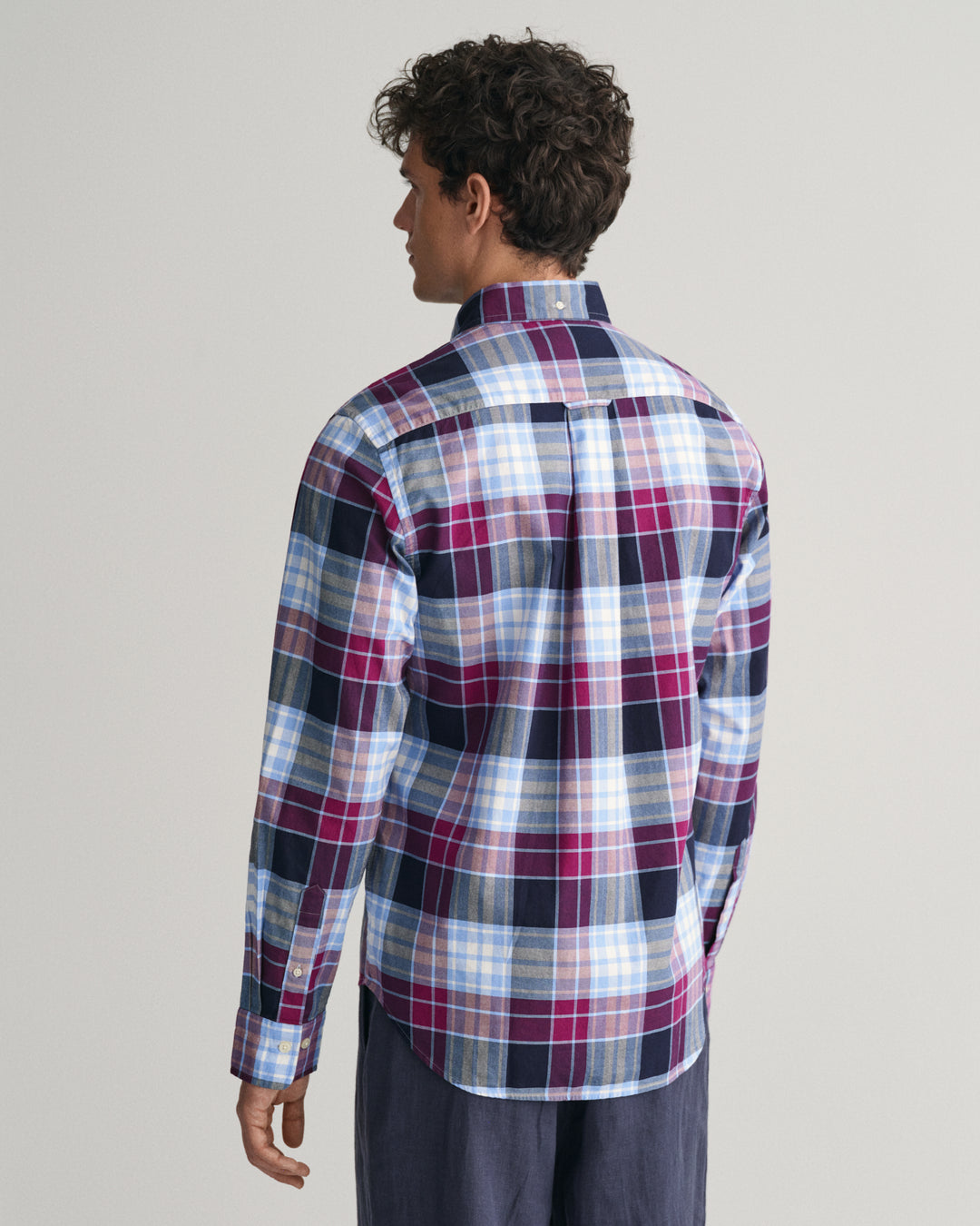 Purple check Oxford shirt