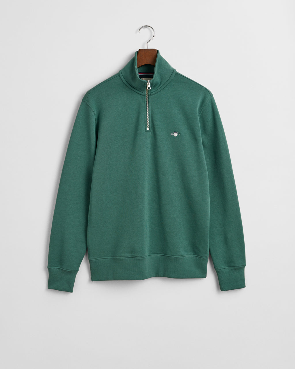 Woody green logo quarter zip