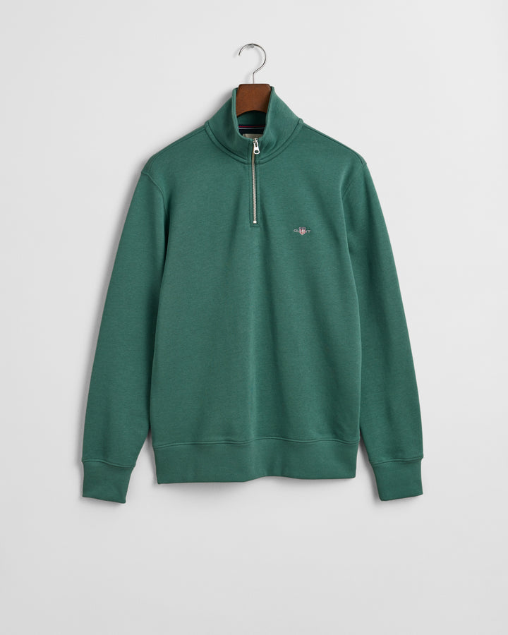 Woody green logo quarter zip