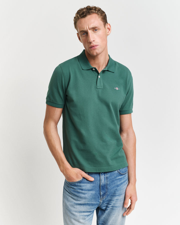 woody Green Pique Polo