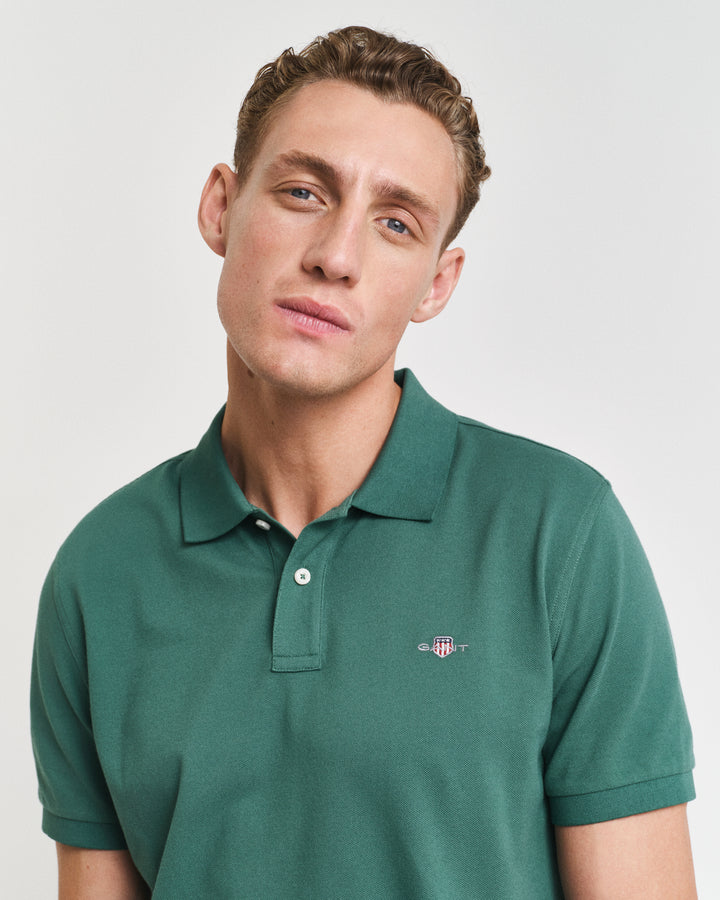 woody Green Pique Polo