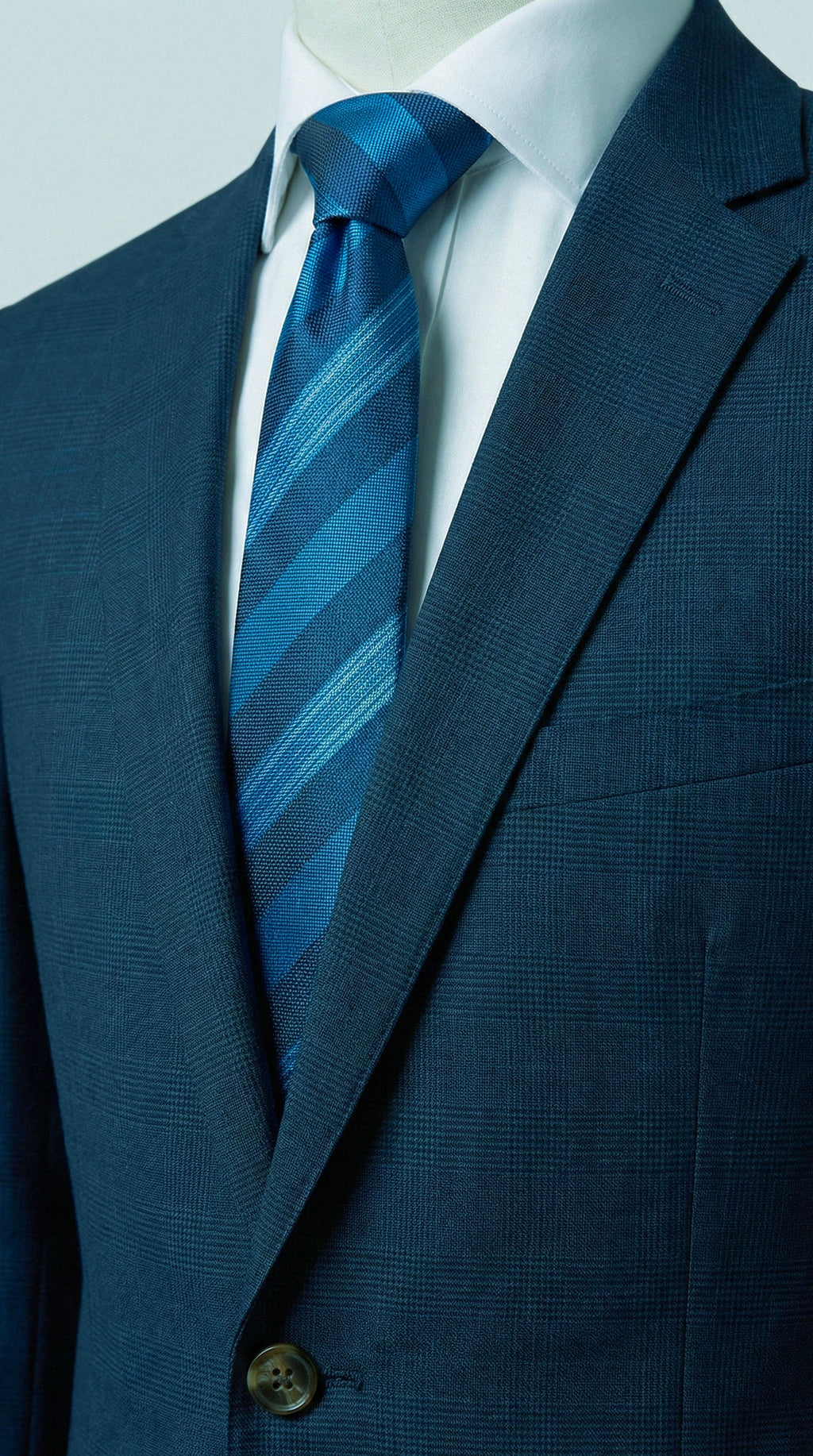 Self Check Navy Tapered Suit