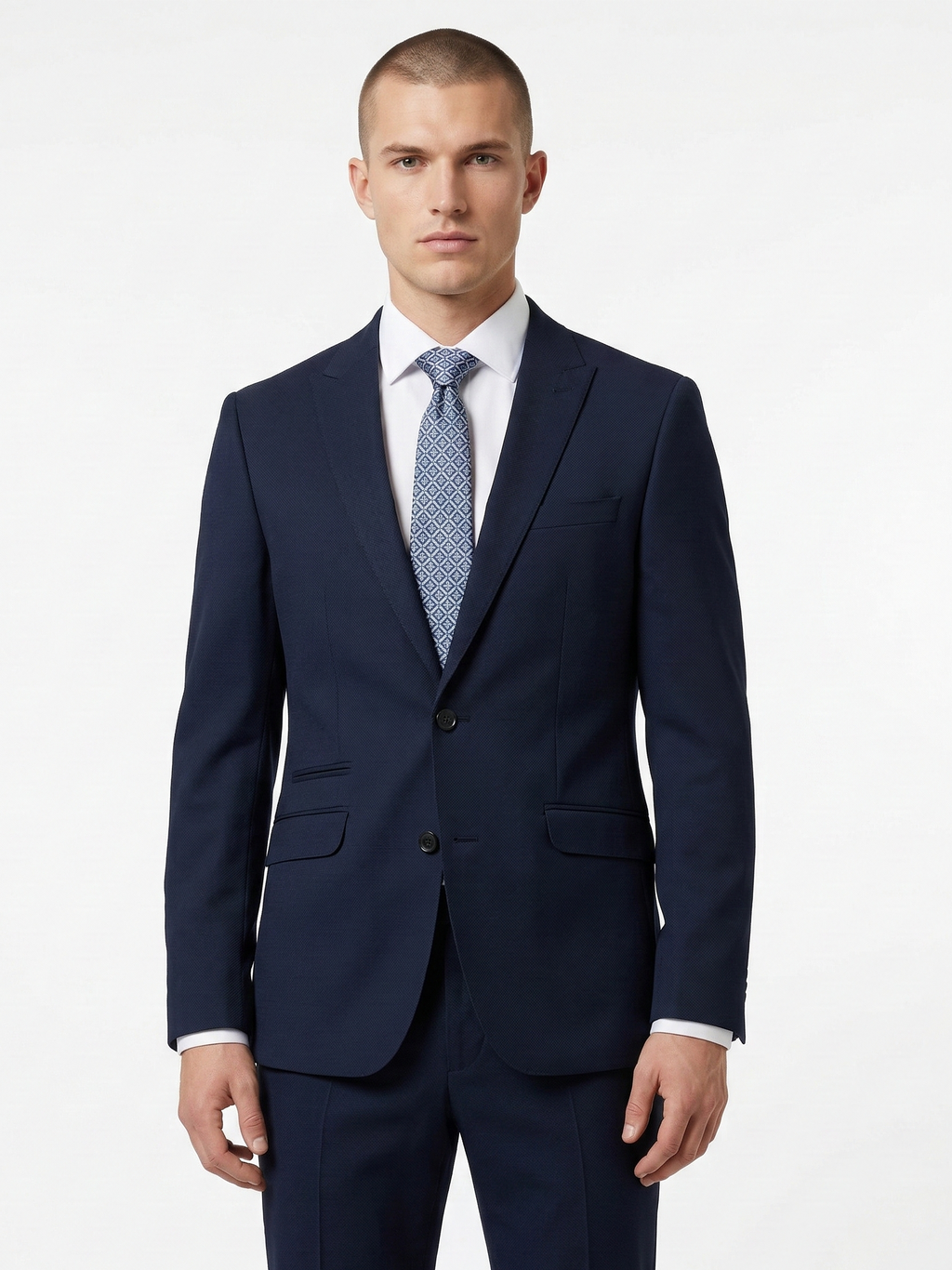 Jasper Navy Tapered Fit Suit Jacket