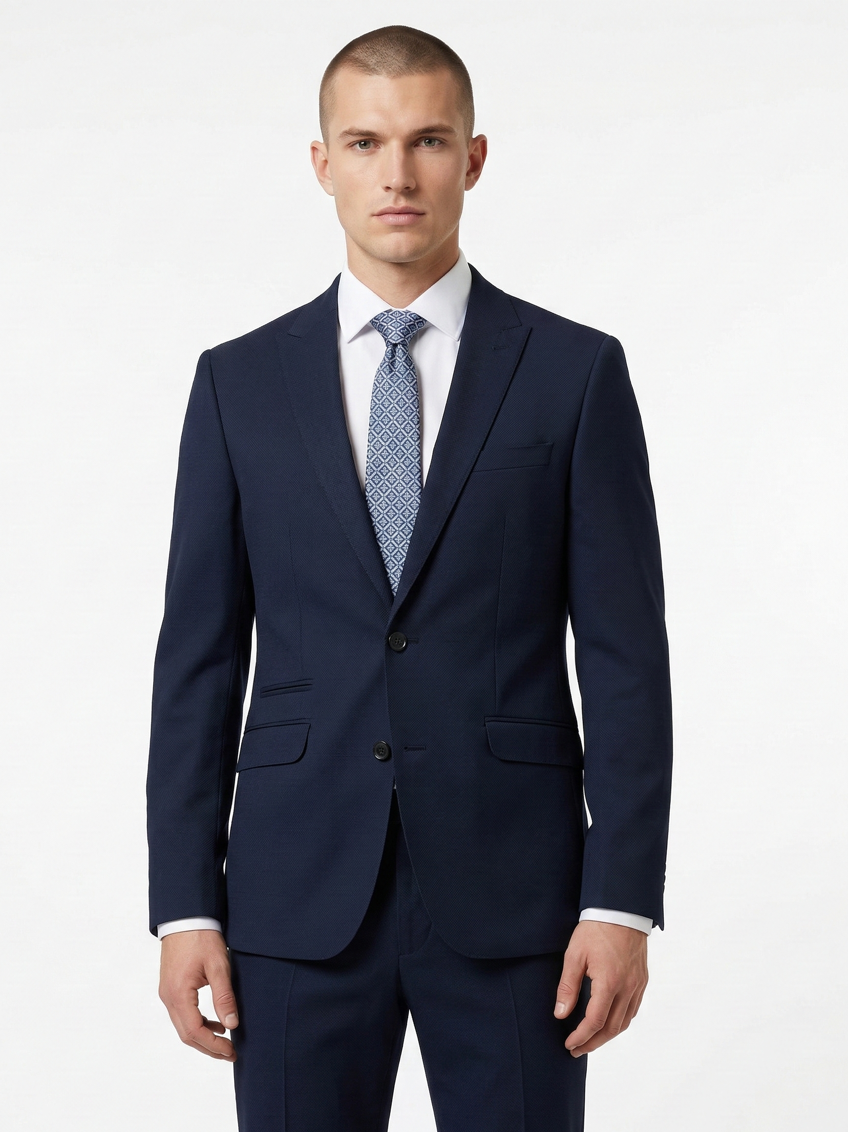 Jasper Navy Tapered Fit Suit Jacket
