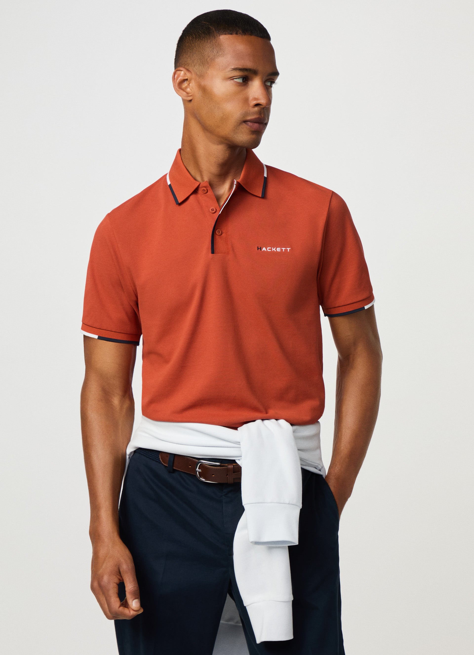 Tipped Collar Polo Shirt