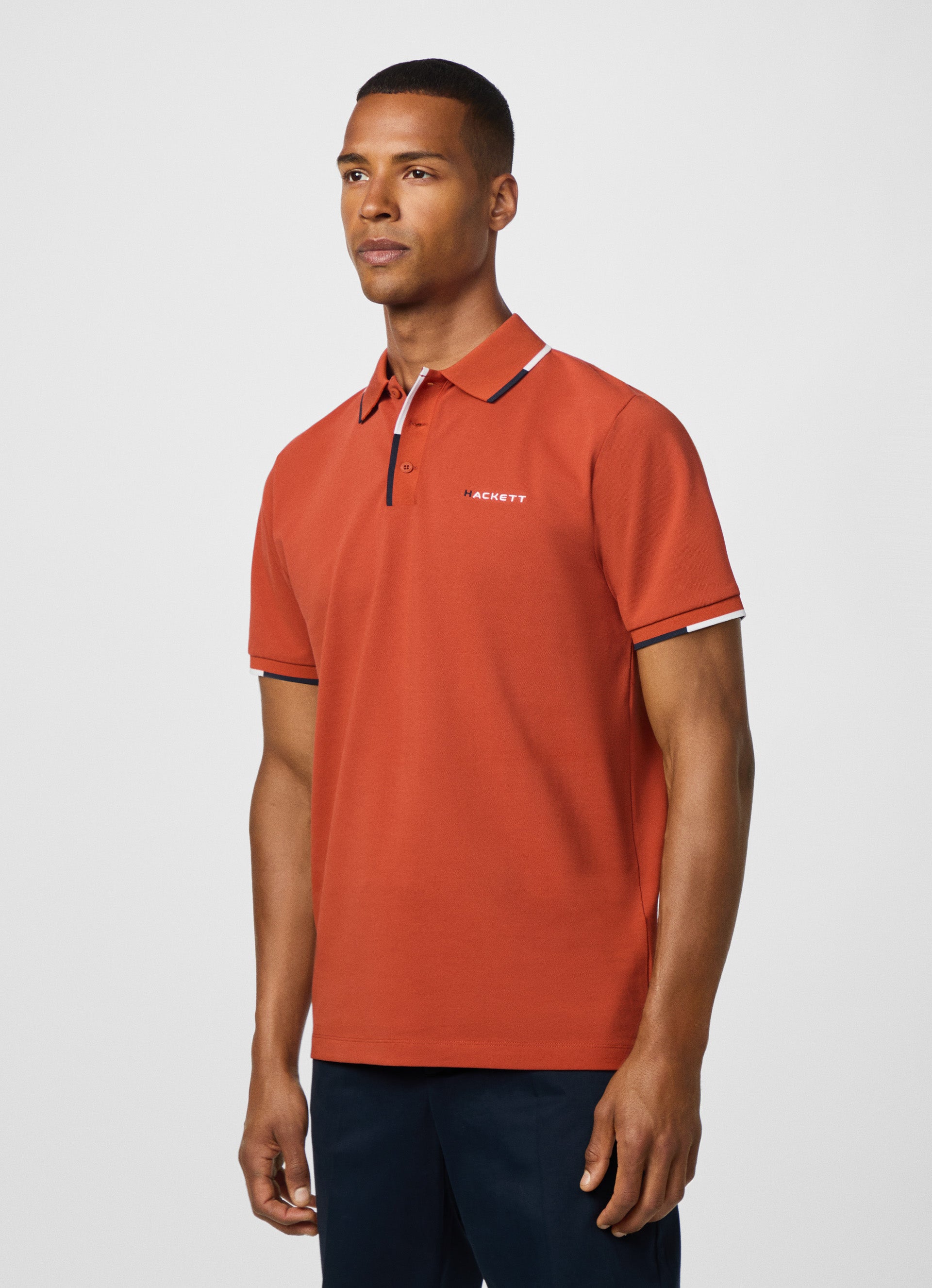 Tipped Collar Polo Shirt