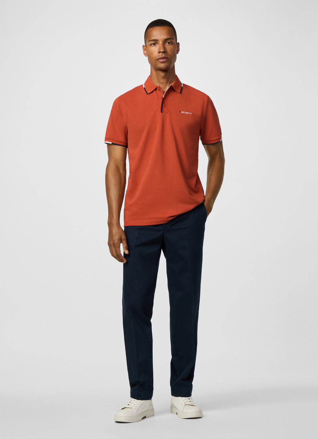 Tipped Collar Polo Shirt