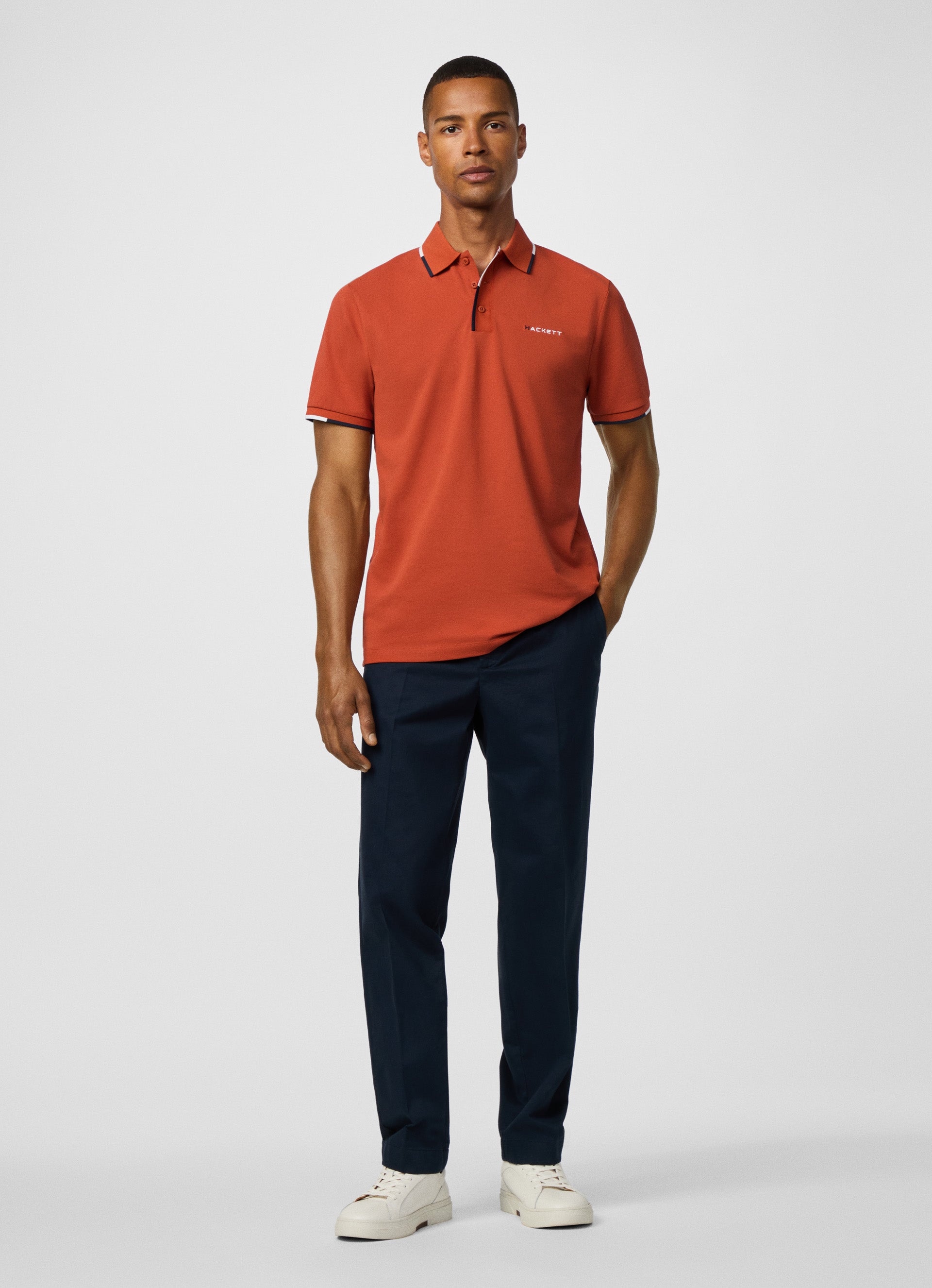 Tipped Collar Polo Shirt