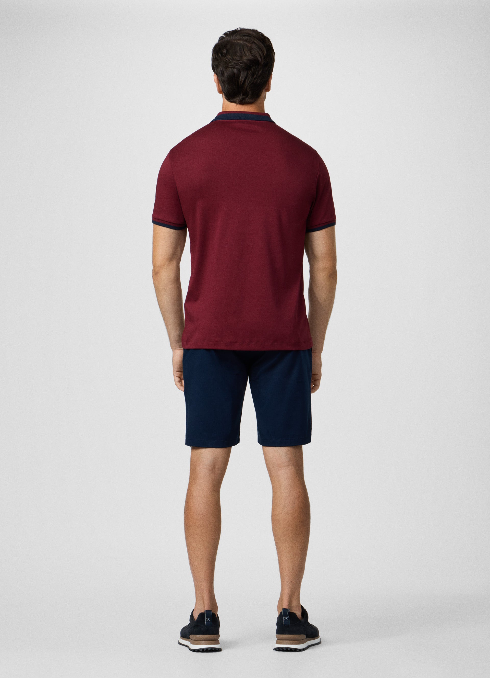 Club Collar Polo Shirt Burgundy