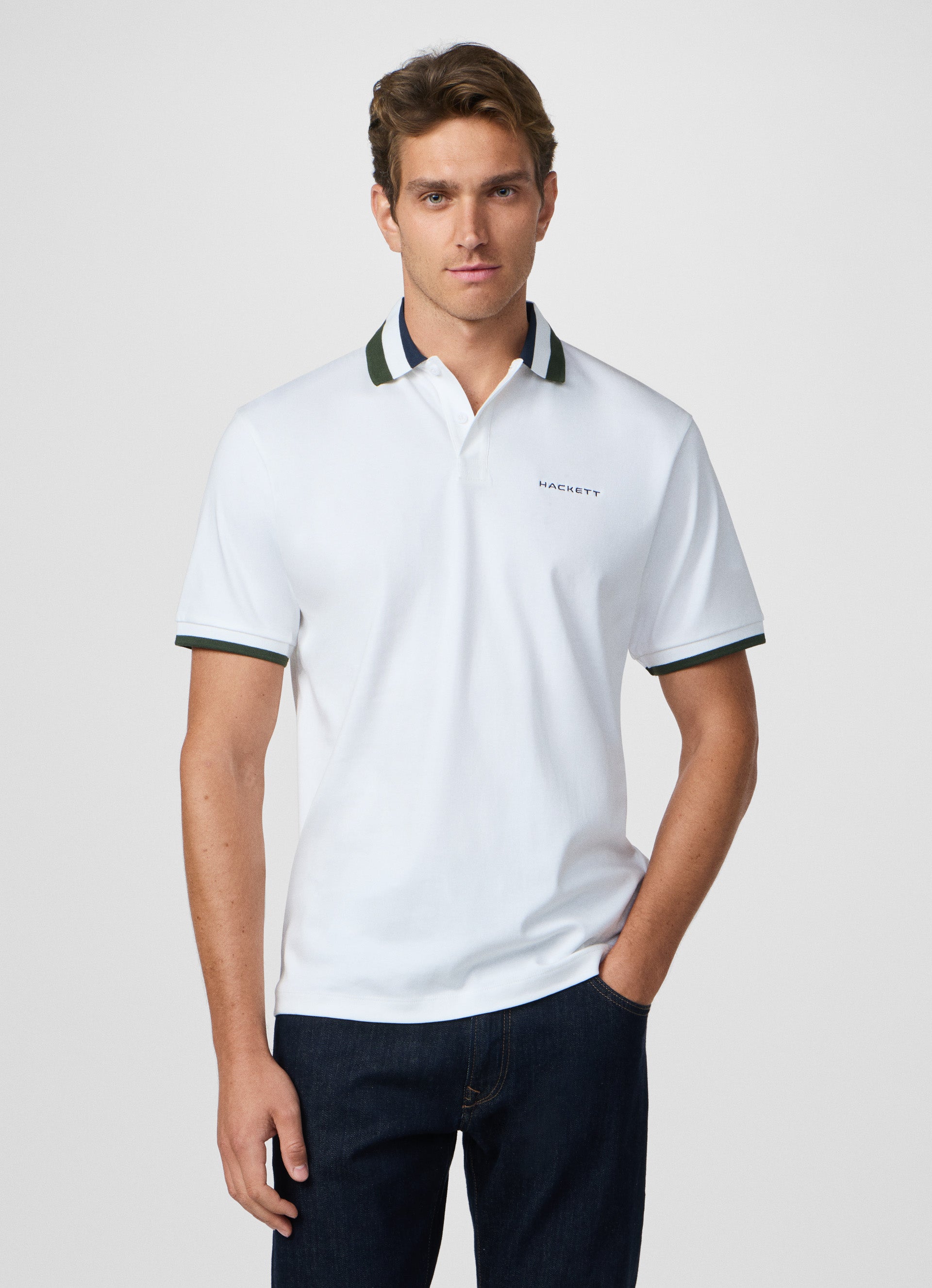 Club Collar Polo Shirt Burgundy