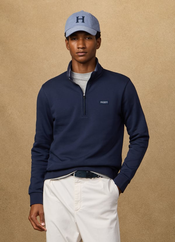 Badge Half Zip sweatshirt