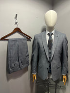 Grey check Tapered suit