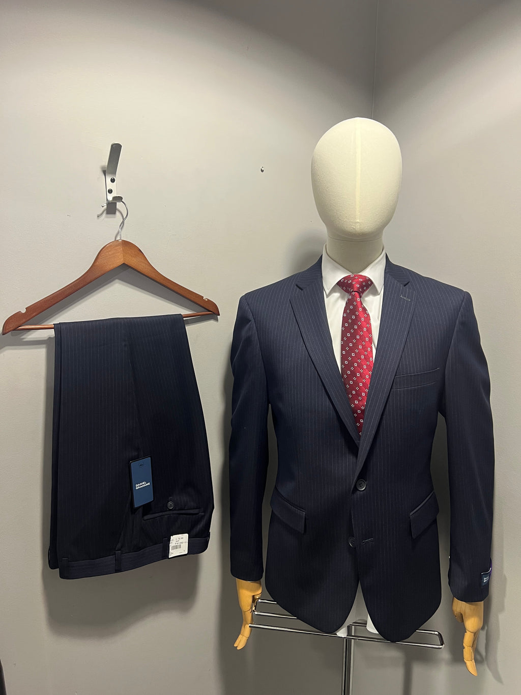 Navy Pinstripe Suit 2 piece