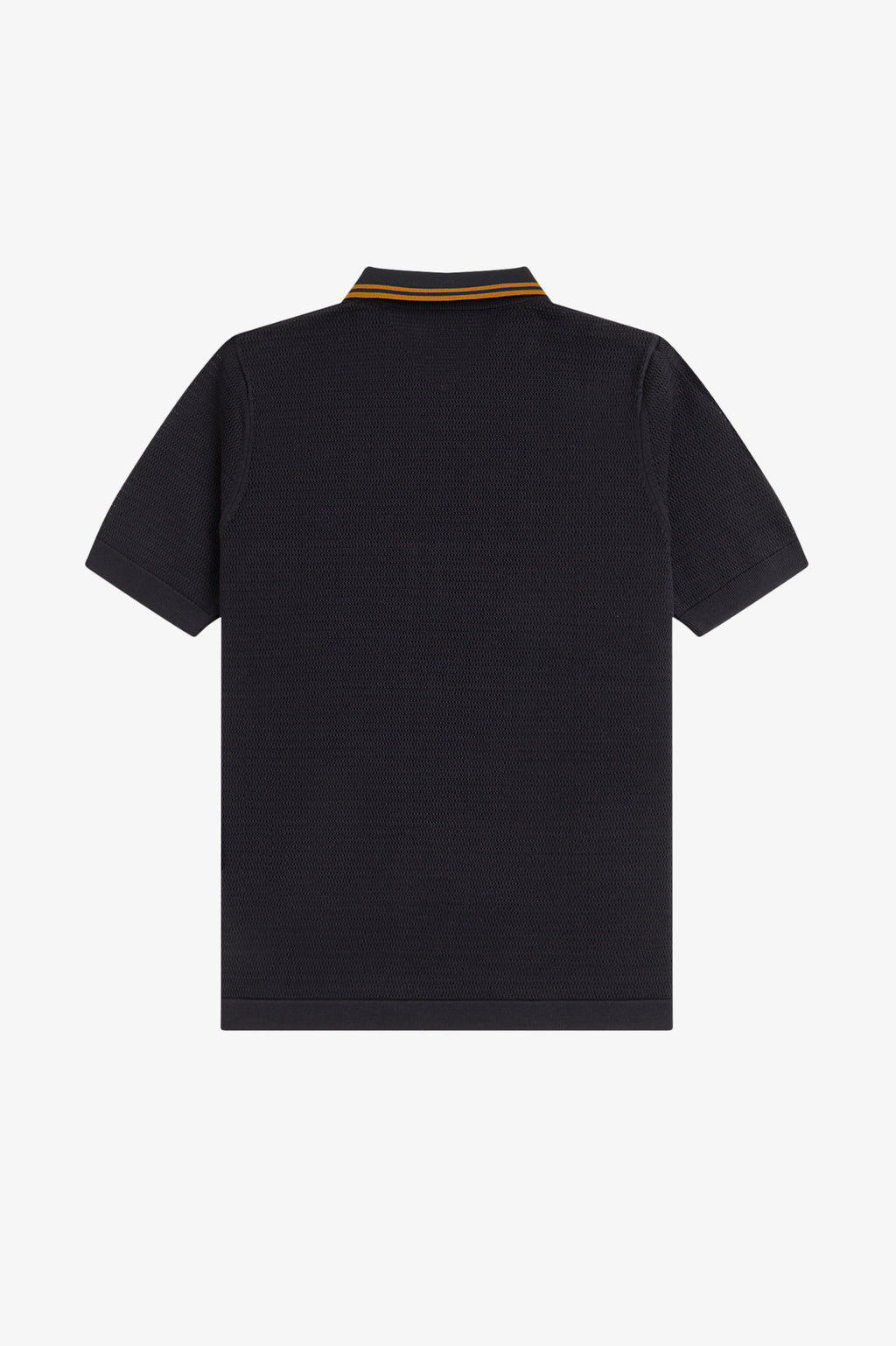Fred Perry Black Knitted Polo Shirt