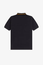 Fred Perry Black Knitted Polo Shirt