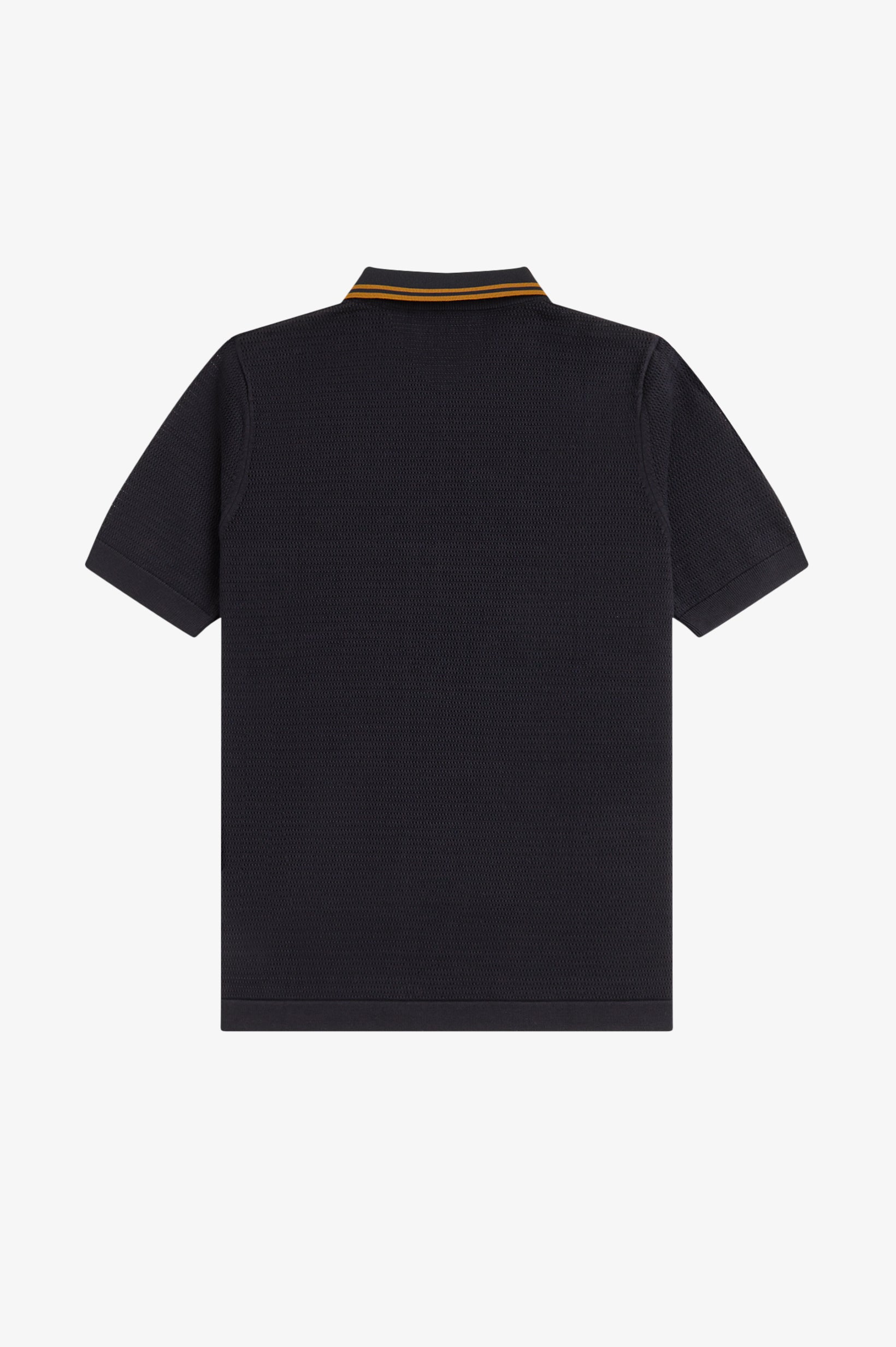 Fred Perry Black Knitted Polo Shirt