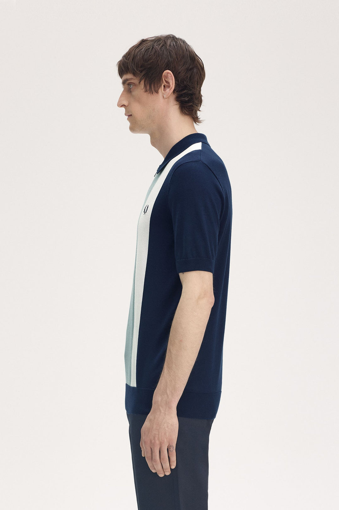 Navy stripe polo