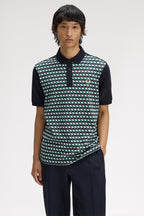 Geometric Knitted Polo Shirt