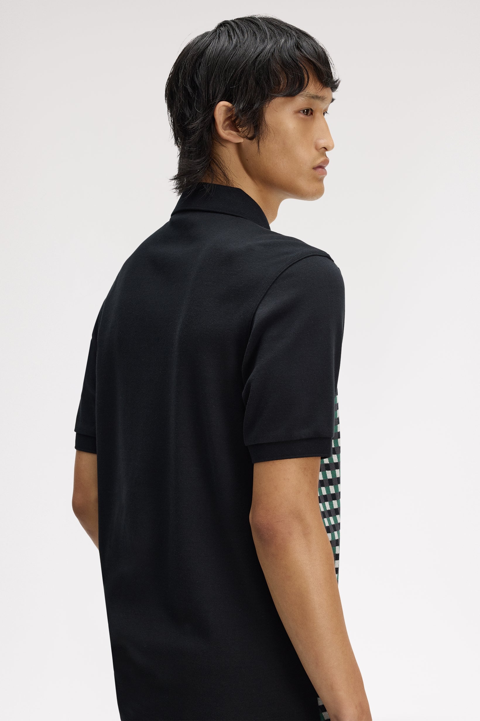 Geometric Knitted Polo Shirt