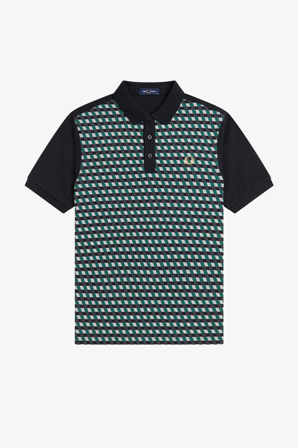 Geometric Knitted Polo Shirt