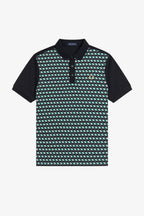 Geometric Knitted Polo Shirt