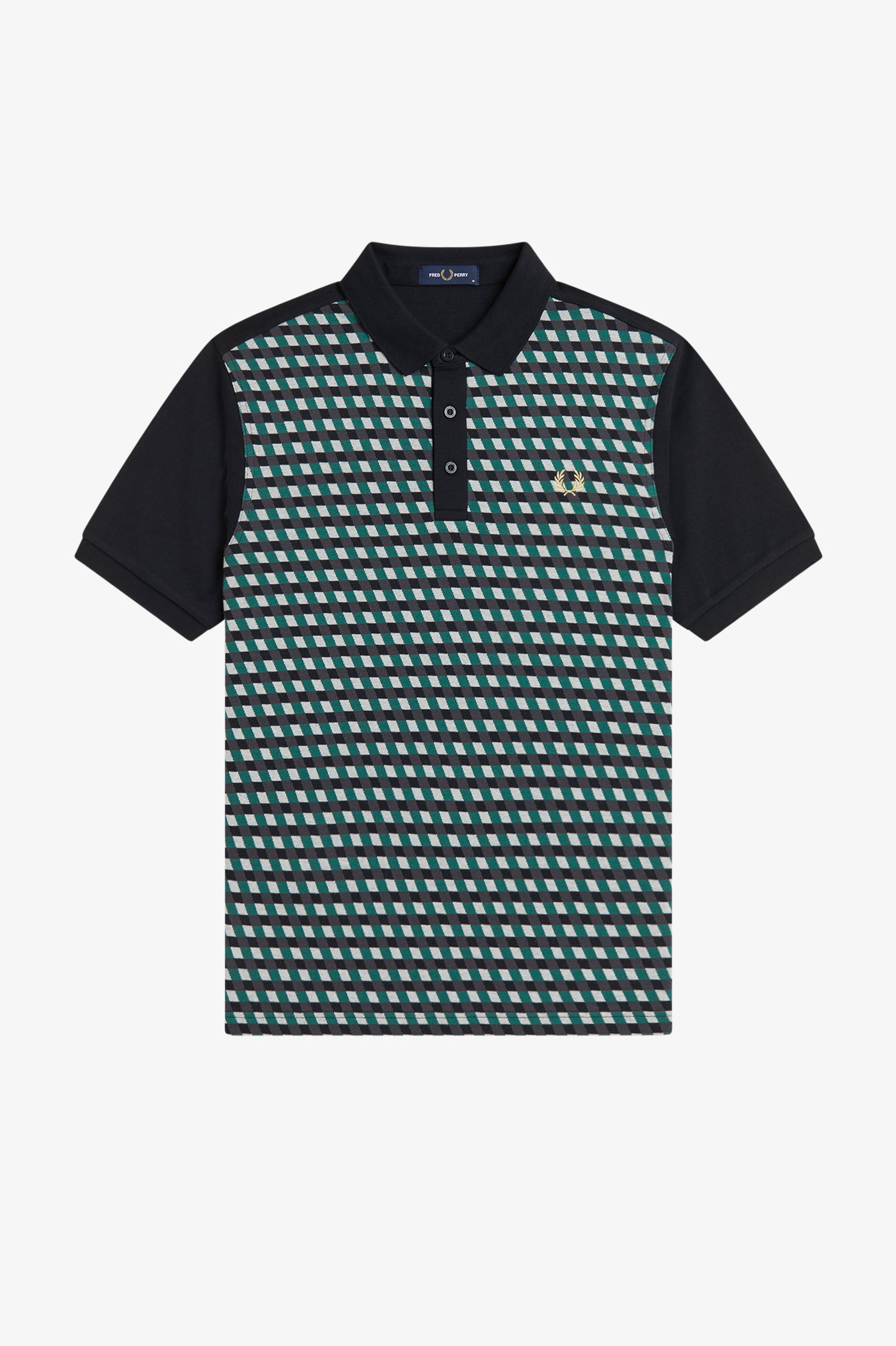 Geometric Knitted Polo Shirt