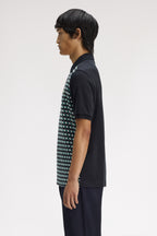 Geometric Knitted Polo Shirt