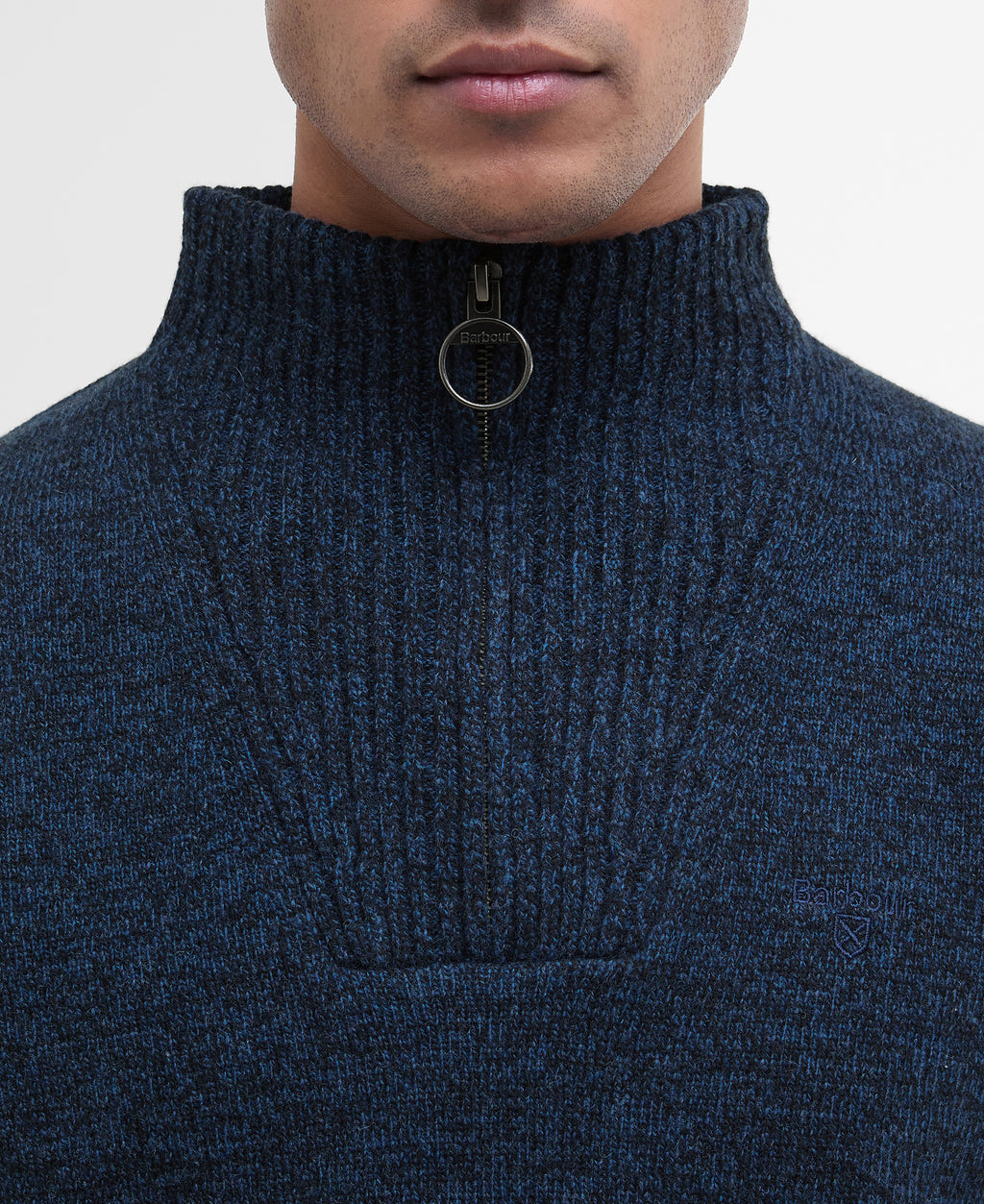 Essential  Navy Lambswool Half Zip