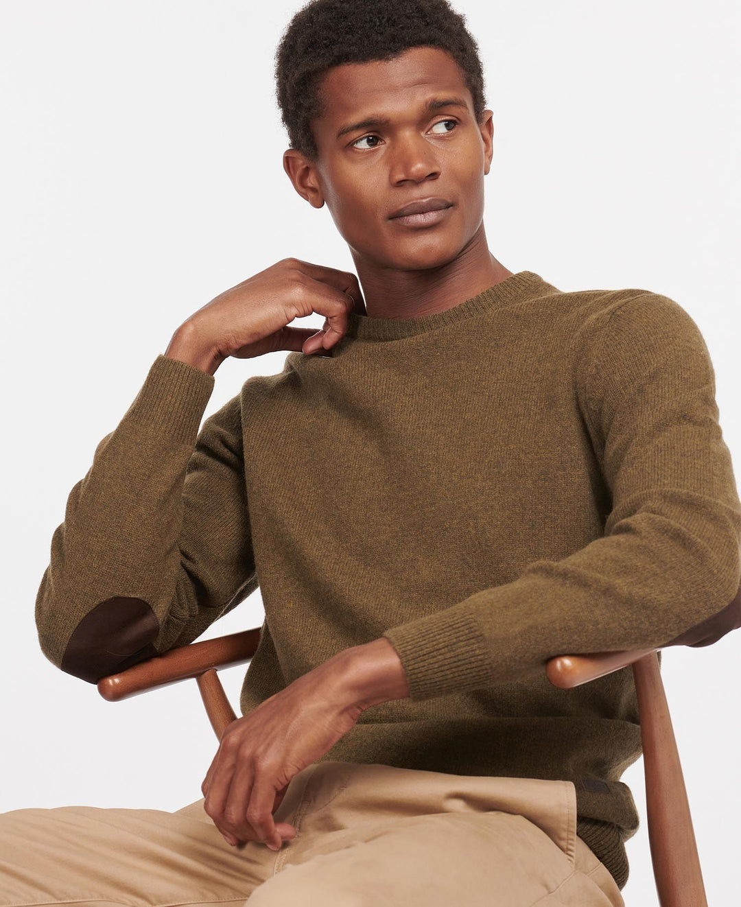 Essential Willow Green Crew Neck Sweater