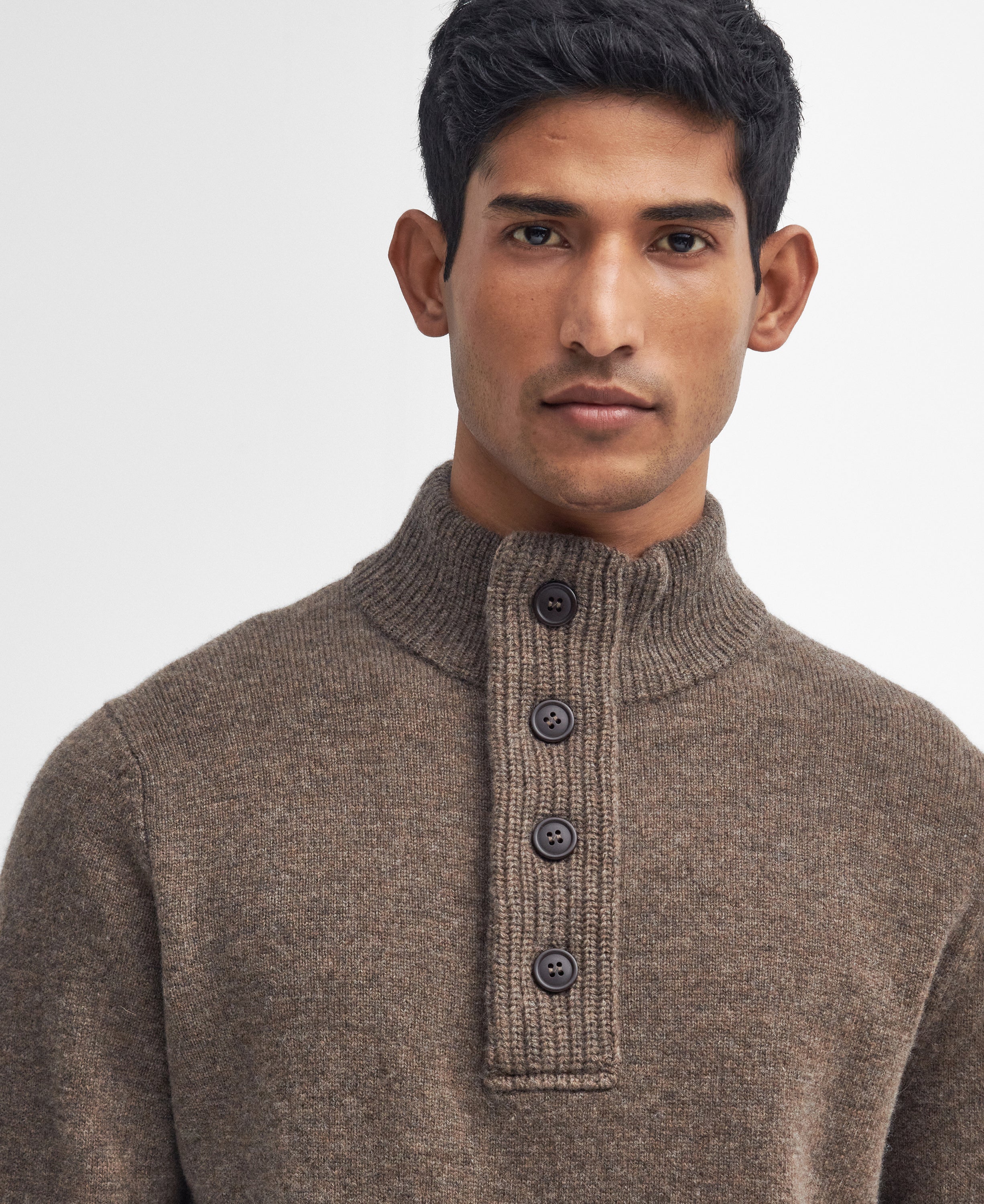 Barbour Patch Half Zip Knitted Jumper