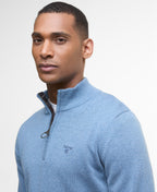 Cotton Half Zip Knitted Jumper