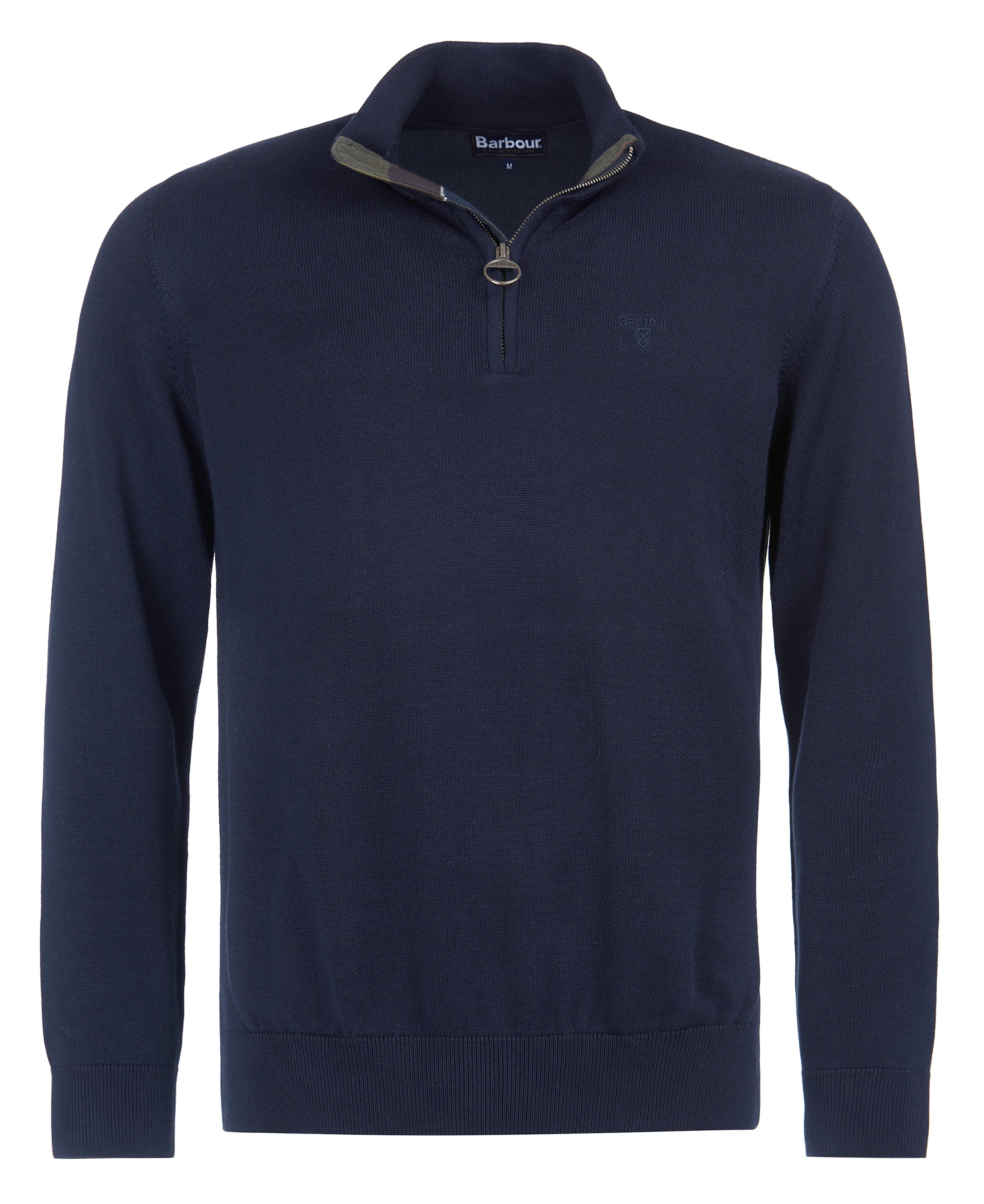 Cotton Half Zip Knitted Jumper