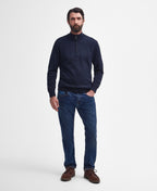Cotton Half Zip Knitted Jumper