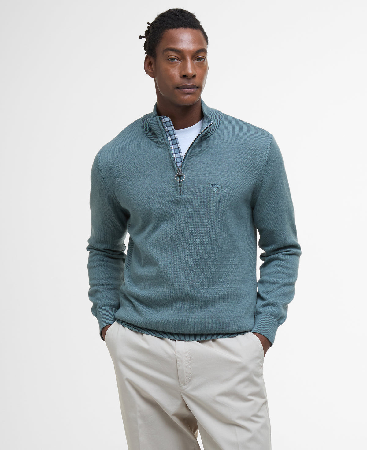 Cotton Half Zip knit