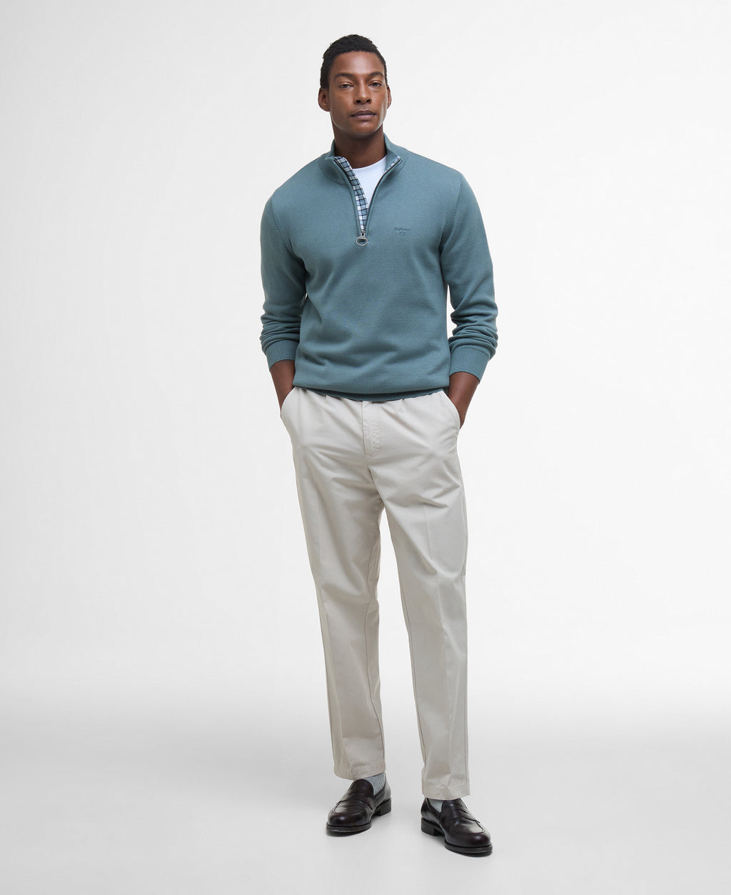 Cotton Half Zip knit