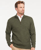 Tisbury Half Zip Knitted Jumper Green
