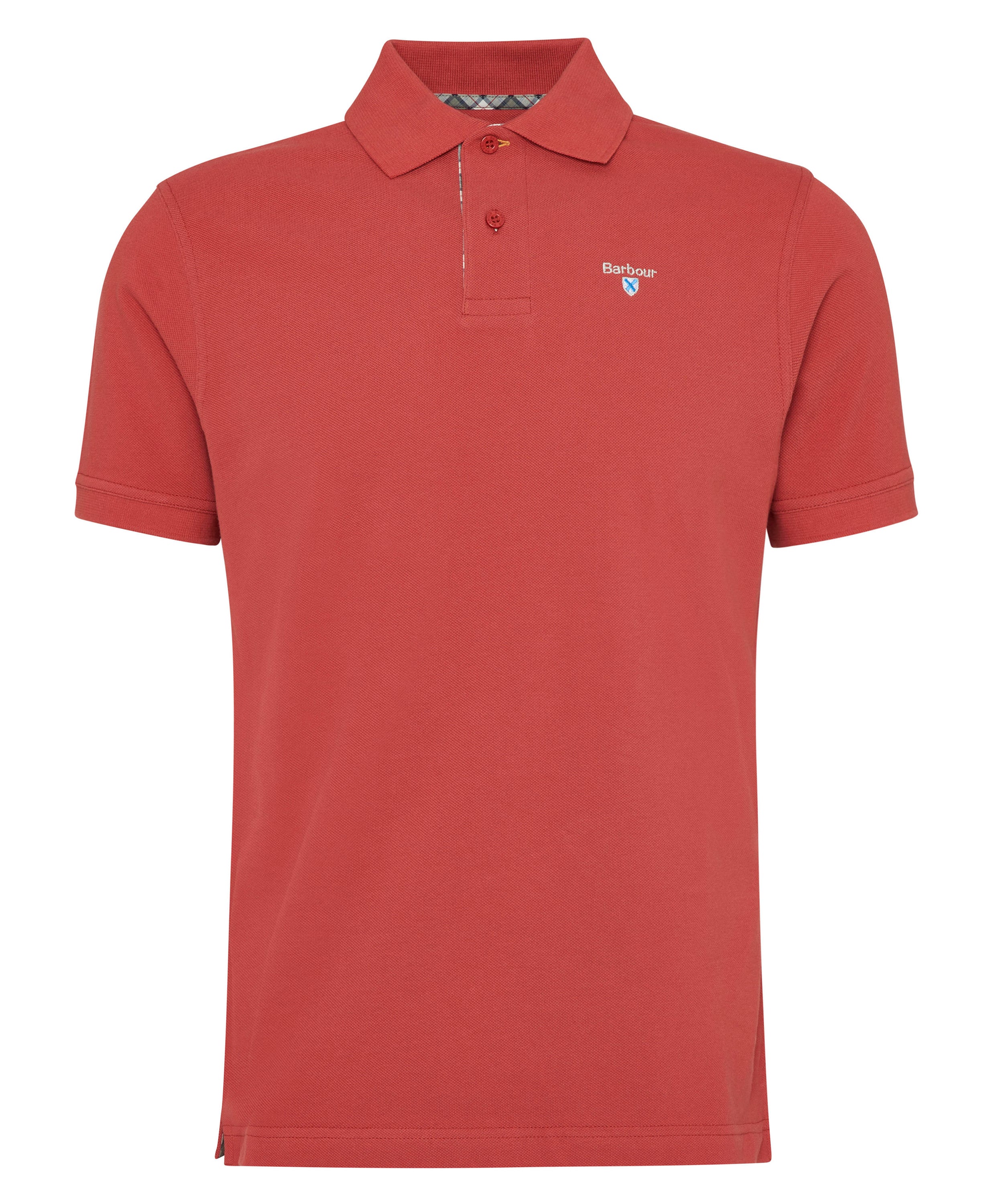 Tartan pique polo