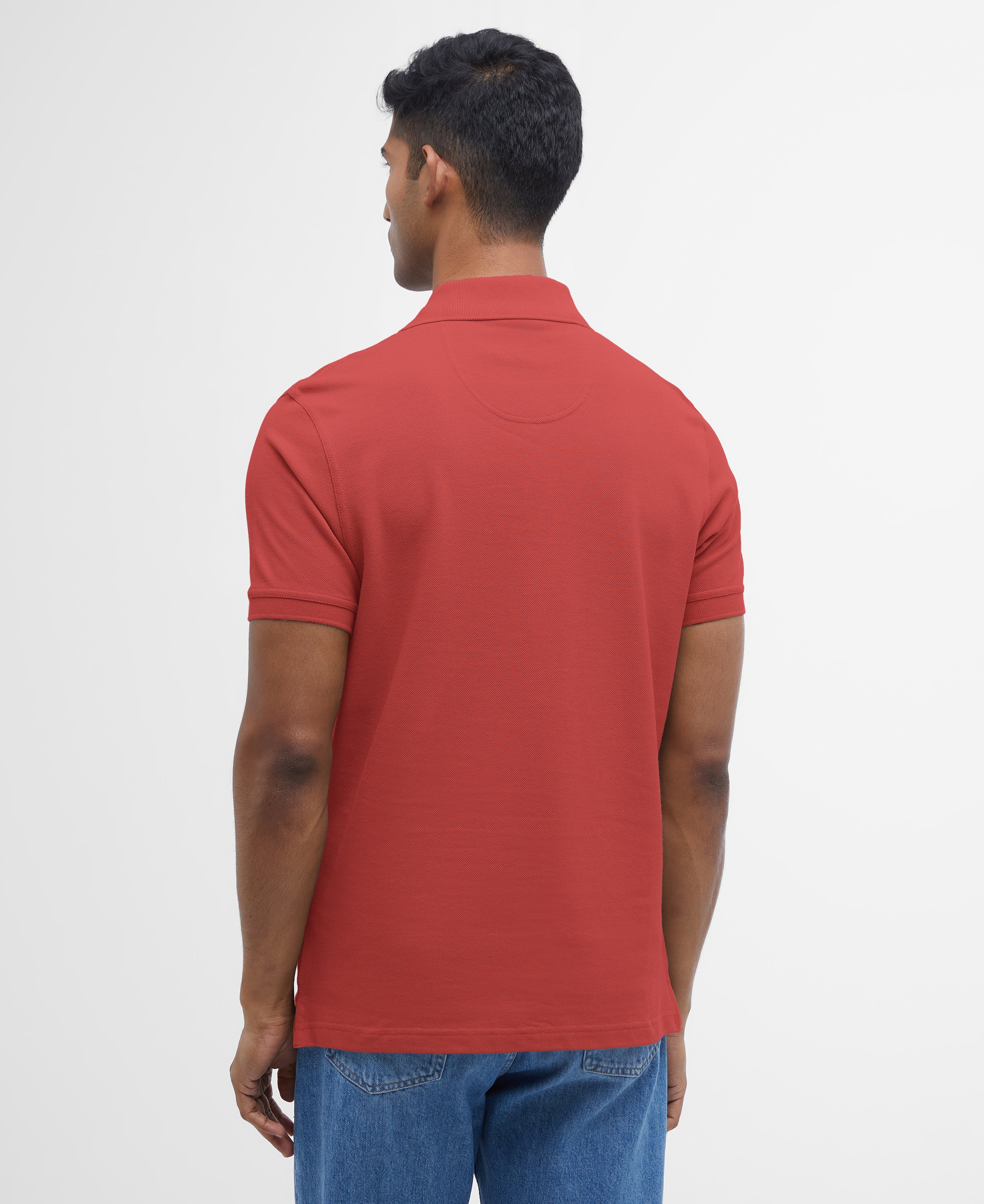 Tartan pique polo