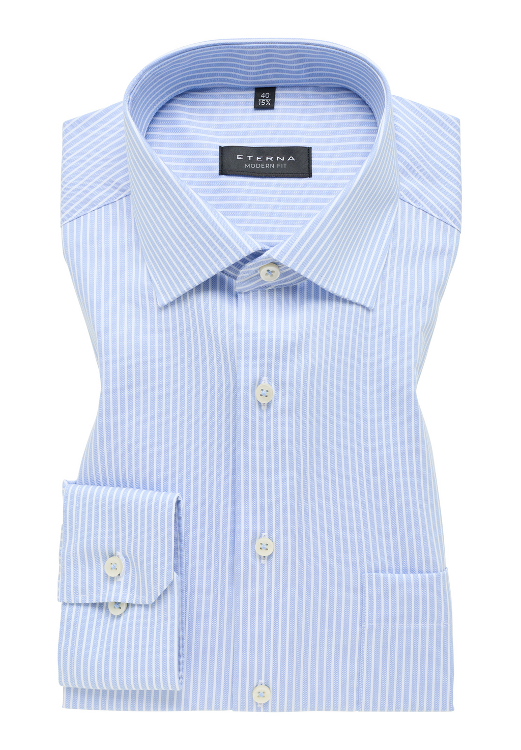 Ice blue stripe modern shirt