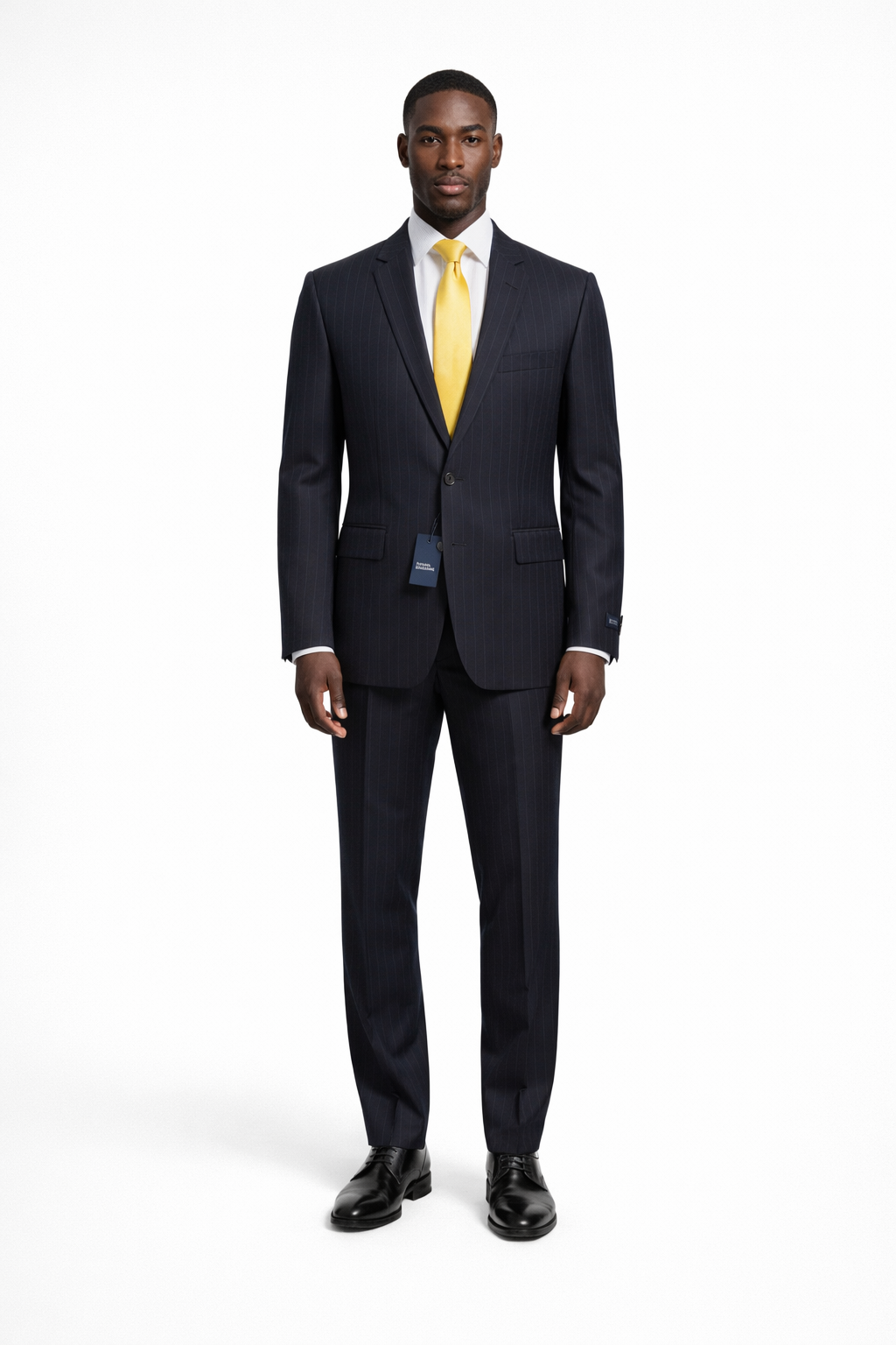 Navy Pinstripe Suit