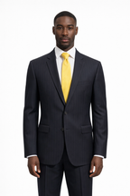 Navy Pinstripe Suit