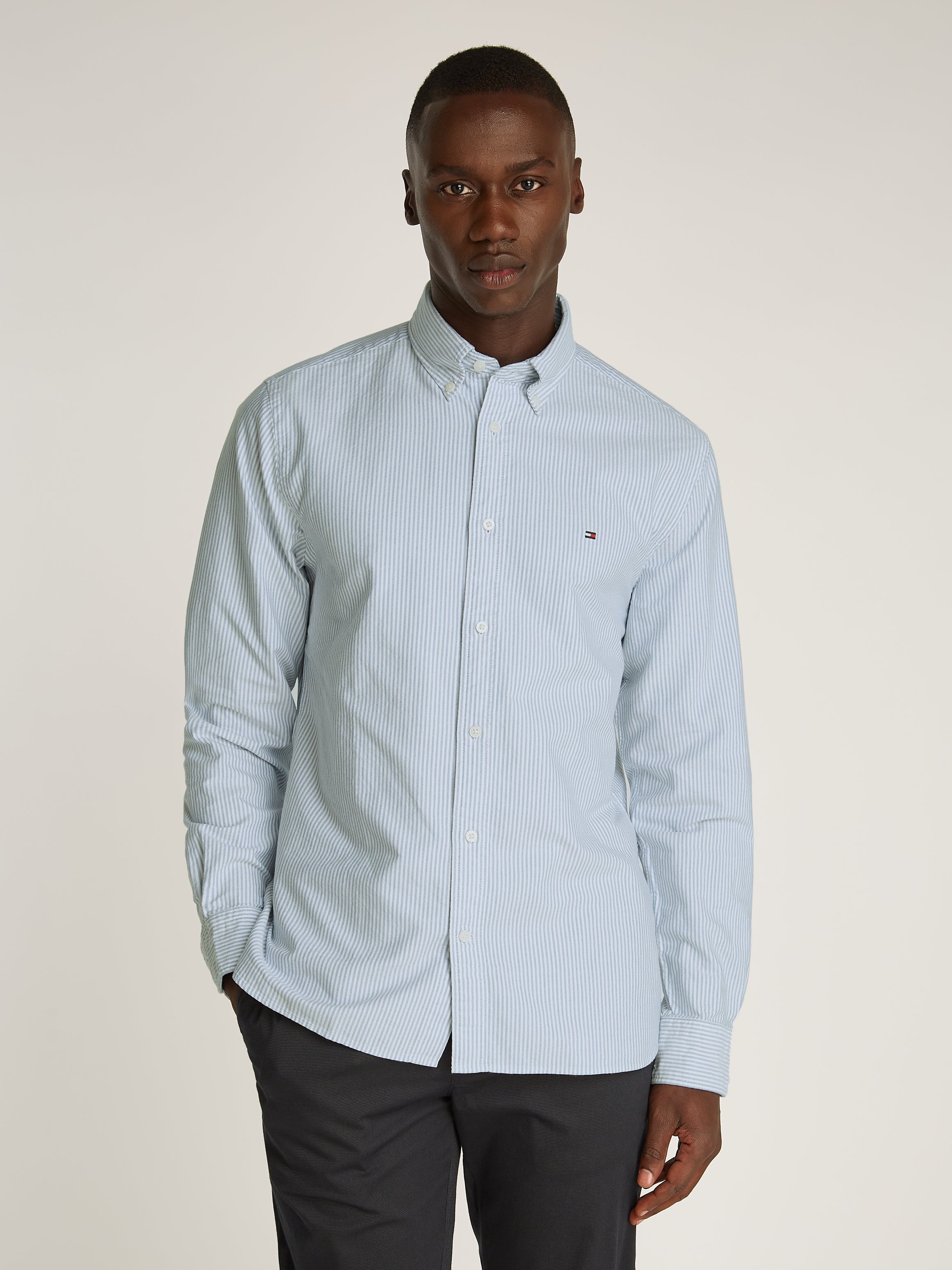 Blue stripe Oxford shirt