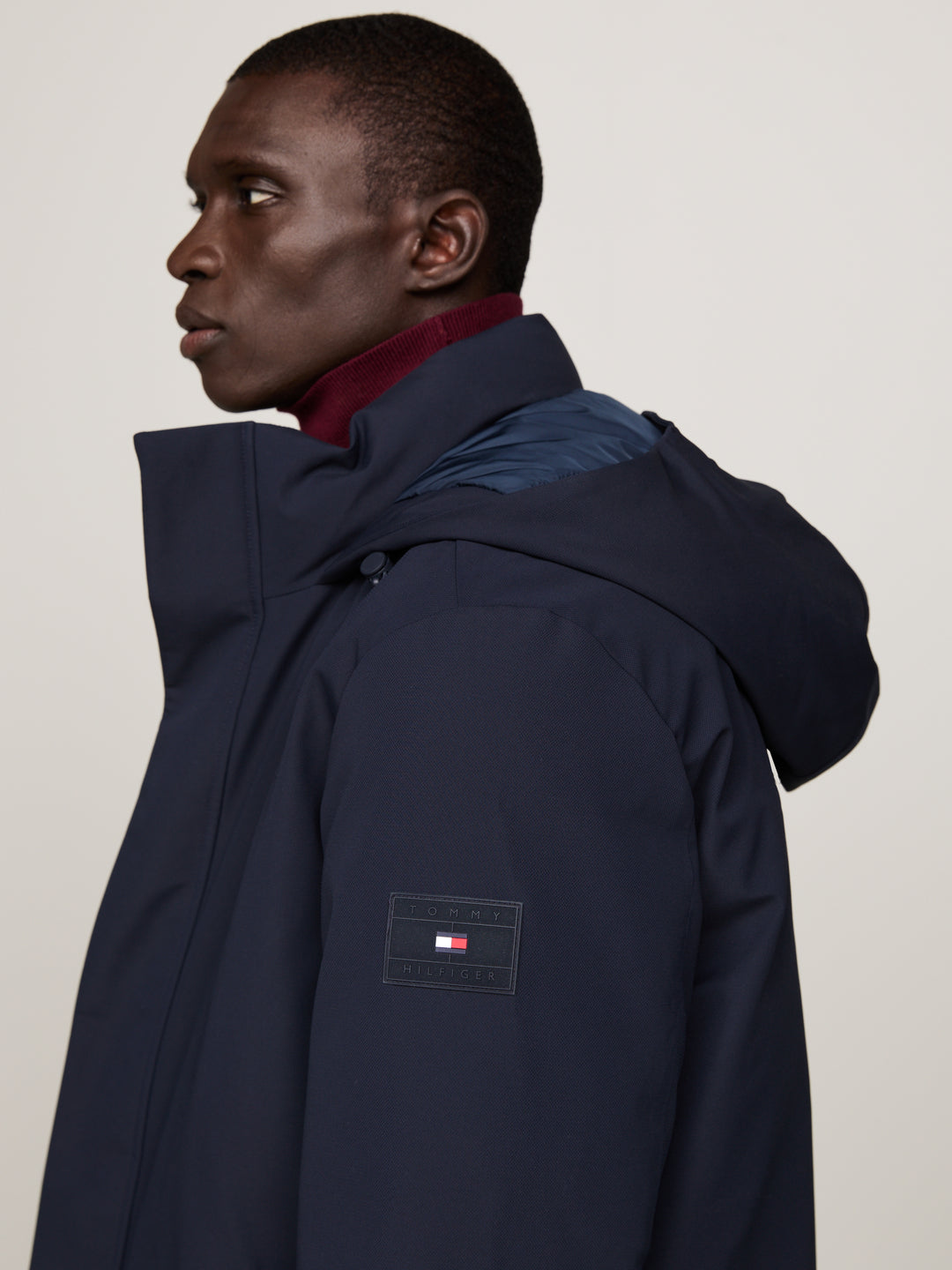 Technical padded parka coat