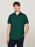 Forest green logo polo