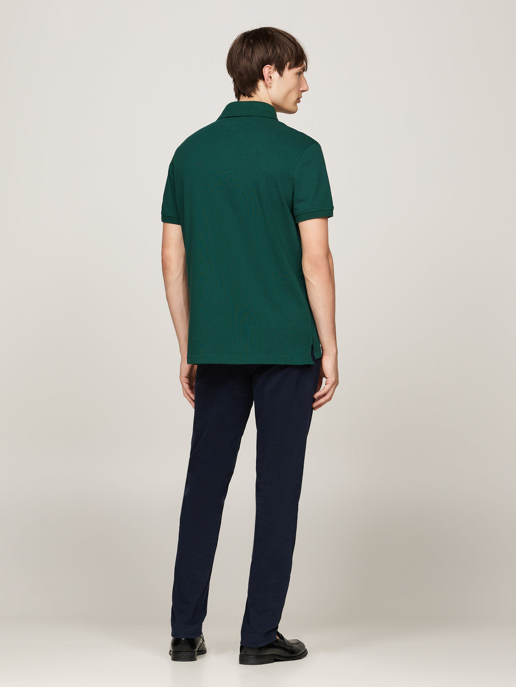 Forest green logo polo