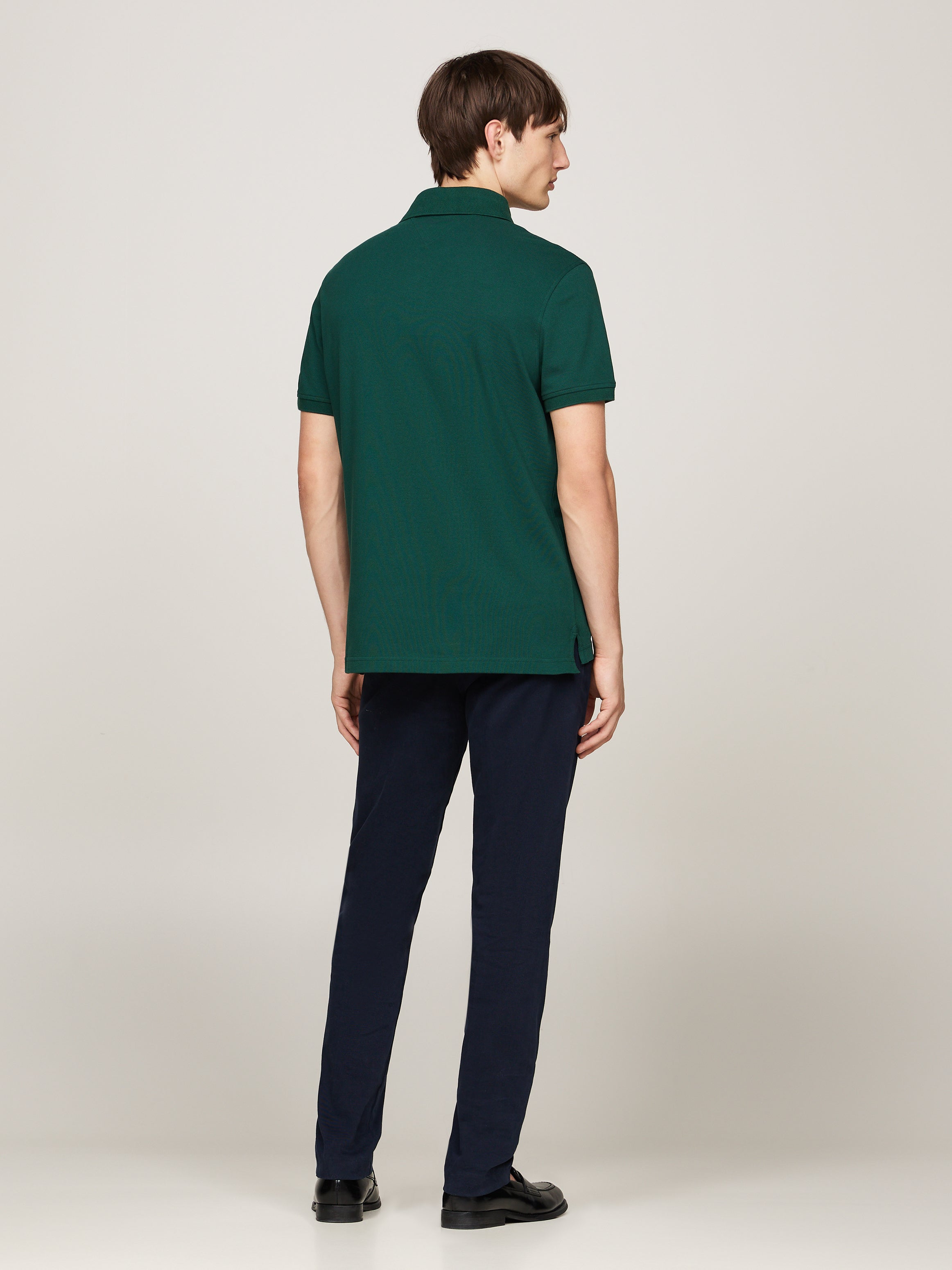 Forest green logo polo
