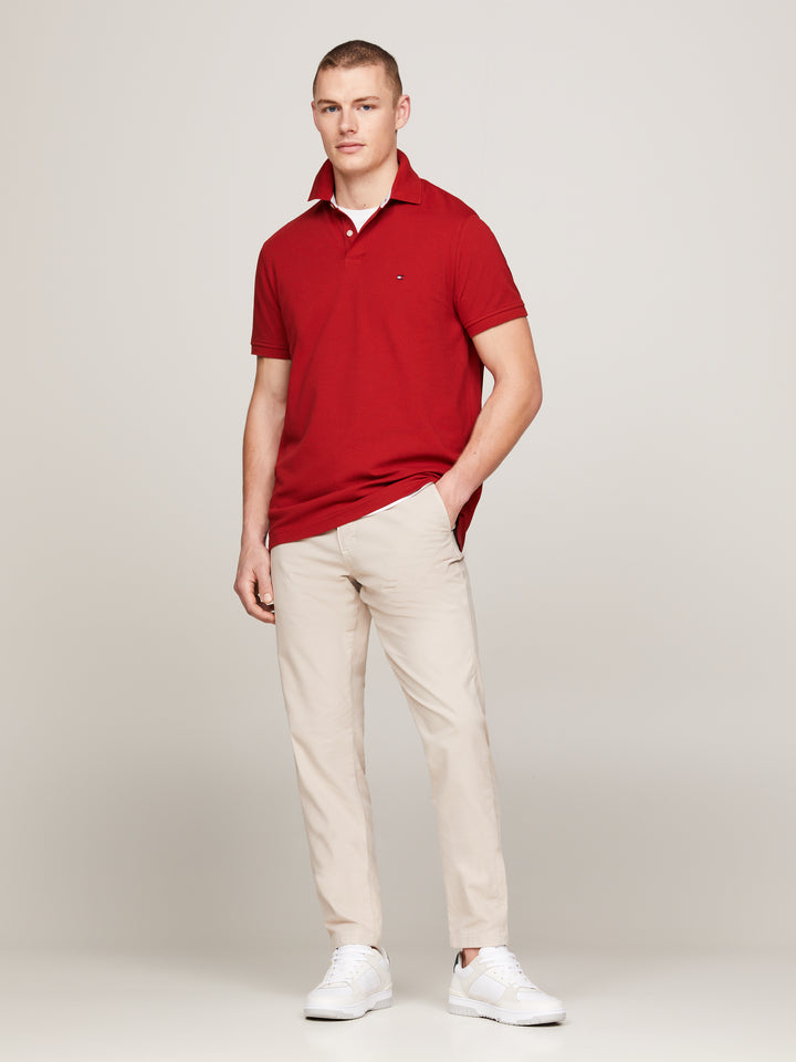 Red logo polo