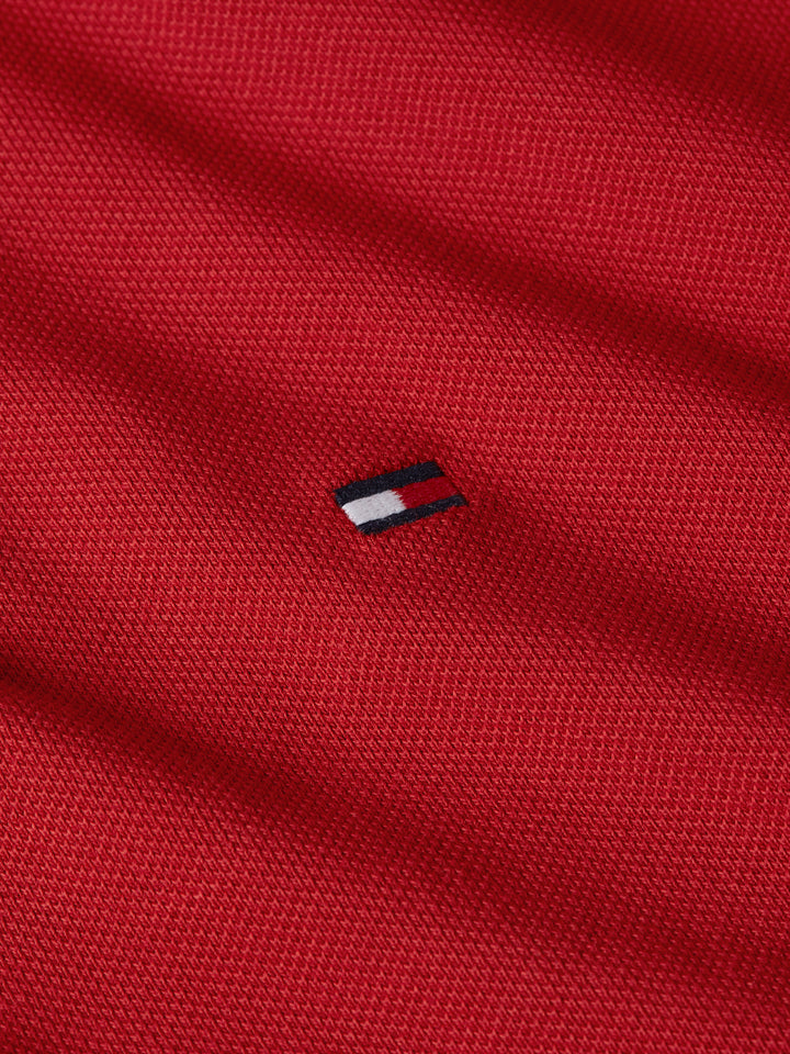 Red logo polo