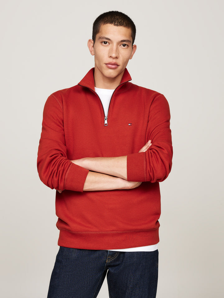 Red logo quarter zip