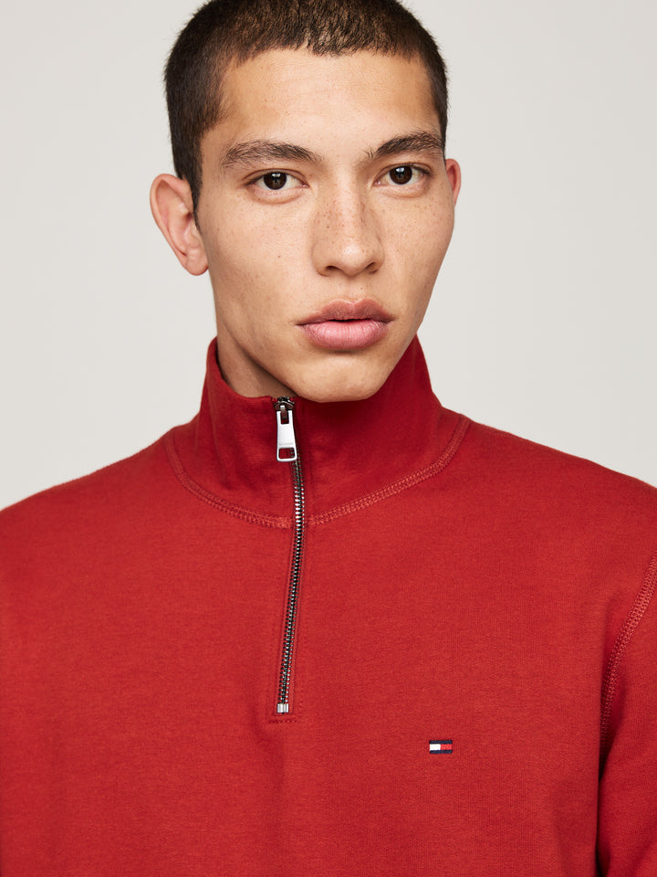 Red logo quarter zip